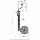 Roue de support ALKO Roue en caoutchouc plein de 300 kg...