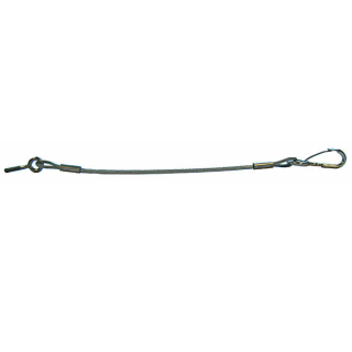 Corde de retenue de paroi latérale, vis M 6 / mousqueton, longueur 325 mm
