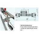 Traverse de roue jockey pour liaisons de traction V - 3500 kg Longueur: 390/410 mm