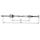 Câbles AL-KO Bowden détachables, cloche 24 mm, embout 8 mm - Profi Longlife HL 520 mm / GL 726 mm