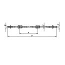 Câbles AL-KO Bowden pour amovibles + réglables en hauteur AE HL 700 mm / GL 1000 mm, C 8 mm, E M12 droite, D M12 gauche