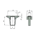 Équerre de support AL-KO pour serrage F / G: 60 x 60, A160 B15 C13 D50 E-