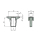 Équerre de support AL-KO pour serrage F / G: 60 x 60, A160 B15 C13 D50 E-