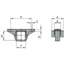 Cadre support AL-KO pour serrage F / G: 70 x 70, A160 B15 C13 D50 E90