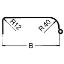 Profil de garde-boue simple essieu 12/40 B260 R400 L1285 S800 H415