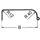 Profil daile mono-axe carré 12/40 B240 L1150 S750 H350