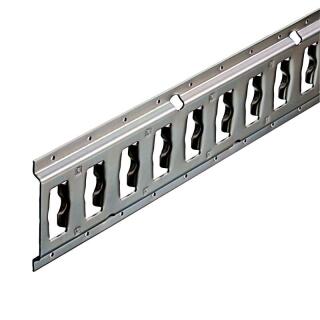 Rail darrimage combiné 25mm trou 3000mm long aluminium