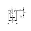 Rail darrimage Airline alu L 2998 mm percé, L 49 mm, H 16 mm