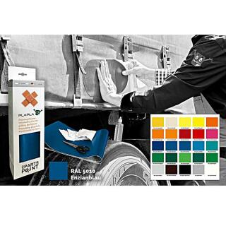 Enduit de bâche autocollant 0,20 x 0,30 m bleu RAL 5002