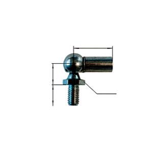 Têtes dangle (acier) pour ressorts à gaz, ressorts à gaz (B) M10 / (F) M10 / (A) 30 mm / SW13
