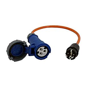 Câble adaptateur couplage CEE Bajo. / Bouchon Schuko 5000 mm