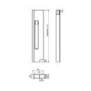 Serrures latérales abattantes avec butée, aluminium anodisé 400 mm à droite