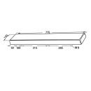 Coussin de soutien avant mousse PUR 778 x 119 x 37 mm