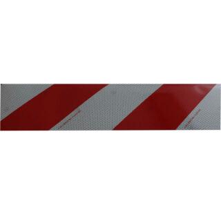 Marquage davertissement rouge / blanc 282 mm x 9 m pointant vers la gauche