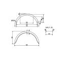 De Haan - garde-boue pour modèles à un essieu HR 2486, H 2414/12, L 240 / S 860 mm