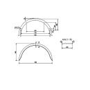 De Haan - garde-boue pour véhicules à un essieu HR 2686, H 2614/12, L 260 / S 860 mm