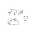 De Haan - garde-boue pour modèles à un essieu HR 1962, H 1810/12, L 180 / S 640 mm