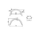 De Haan - garde-boue pour modèles à un essieu HR 2475, H 2412/12, L 240 / S 750 mm